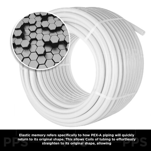 Oxygen Barrier PEX-A Pipe, 1/2 Inch x 1000 Ft, Flexible Tubing for Winter - Picture 4 of 8