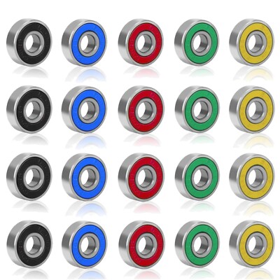 Skateboard Kugellager 20 Stück 608 ZZ ABEC 9 Rollenlager mit Double Shield la...
