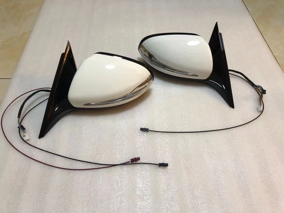 Автомобиль боковое зеркало двери 2шт для Mercedes Benz S класса W222 S400 S450 S500 белый - Изображение 2 из 4