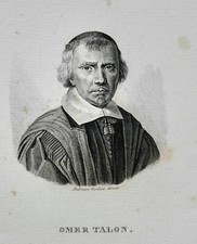 OMER HEEL AVOCAT (1595-1652) ST QUENTIN PORTRAIT 19TH CENTURY ENGRAVING