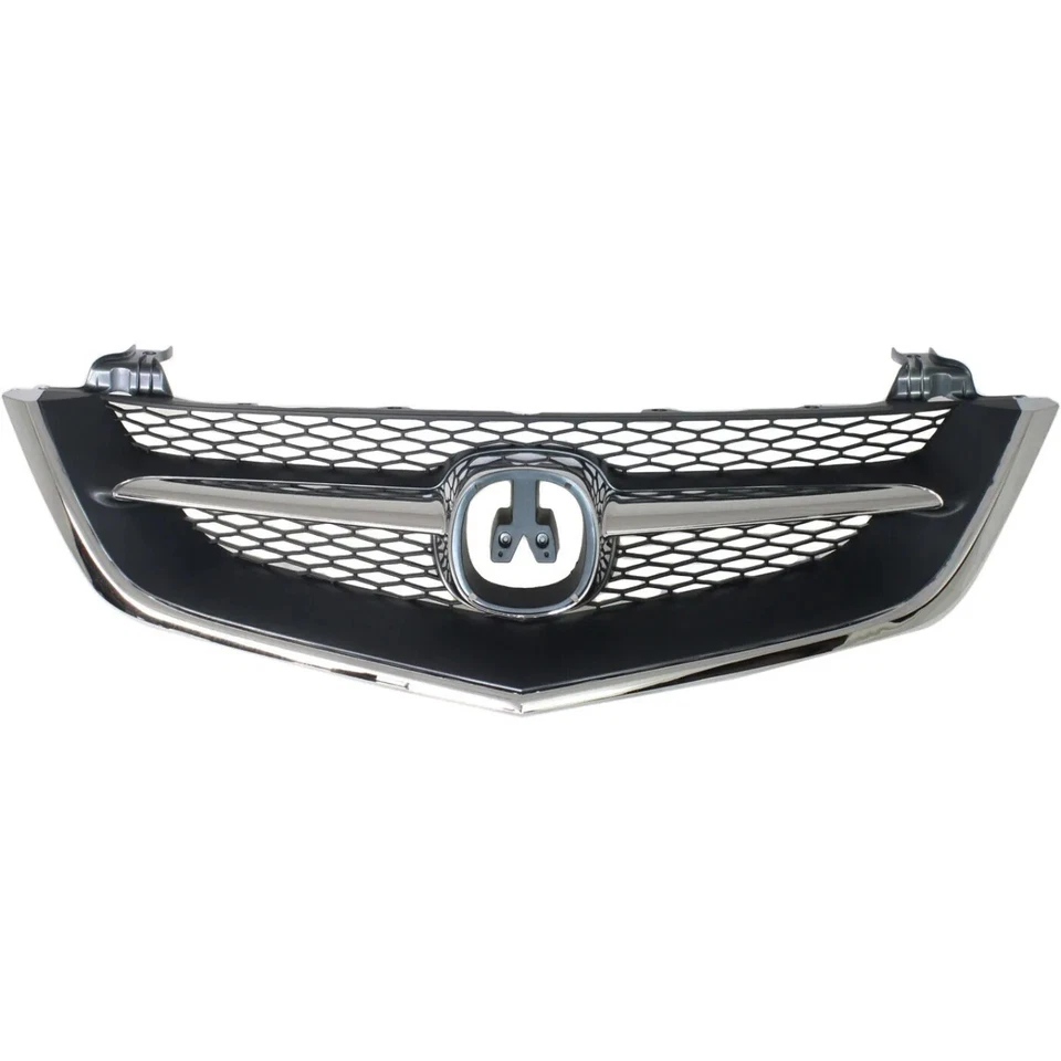 New Front Grille Chrome Shell with Black Insert Plastic Fits 2002-2003 Acura TL Foto 2 de 4