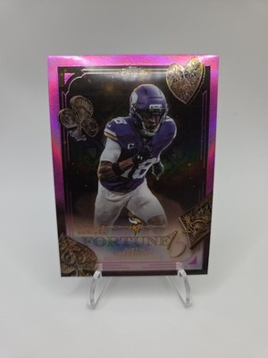 2025 Justin Jefferson Topps Chrome F15-4 Fortune 15 Pink Refractor /250 🔥