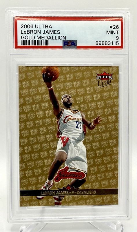 2006 Fleer Ultra Gold Medallion #26 LeBron James Cavaliers PSA 9 MINT SP RARE