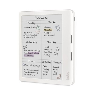 Kobo Libra Colour (White) eReader with Dusk Blue Notebook