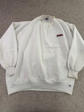 Vintage Russell Athletic Sweatshirt Mens 3XL White Made USA Crewneck 90s