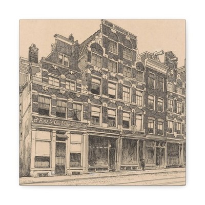 Willem Wenckebach, Amsterdam - Oude gevels aan het Rokin - Canvas Wall Art