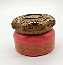 Avon Cream Sachet Jar "Unforgettable" Empty VTG 1960s Vanity Glass Jar