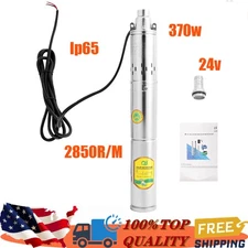 1 Inch Solar Water Pump Deep Well Solar Submersible Pump 1.8 m³/h 370W DC-24V