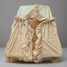 1980s VTG Ruffled Priscilla Curtain SET 2 WID...