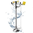 Eye Wash Station Stand up Emergency Pedestal Mounted Adjustable Flow Stainless