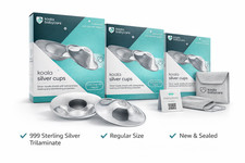 Koala Babycare Silver Nursing Cups 999 Trilaminate Regular Sealed New
