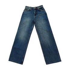 Reformation Cary High Rise Slouchy Straight Leg Jeans Medium Wash Size 27