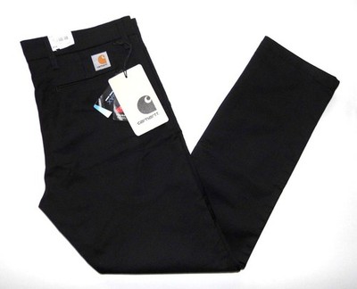 Carhartt - WIP - Herren NEU Sid Pant Slim Tapered Fit Chinohose 34''W X 32''L schwarz