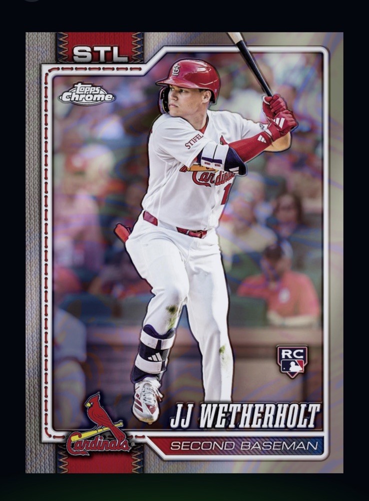 2026 Topps Chrome - Refractor Rookie RC - JJ WETHERHOLT(Topps Bunt DlgitaI card