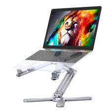 Adjustable Laptop Stand with 360 Rotating Base, Aluminum Laptop Riser for Des...