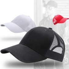 Trucker Hat Foam Mesh Baseball Cap Snapback Adjustable Plain Solid Unisex Hat