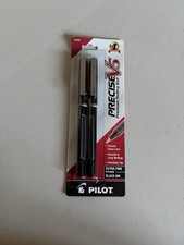 Pilot Precise V5 Rolling Ball Pen, Extra Fine 0.5 mm, Black 35343, 2 pack, New