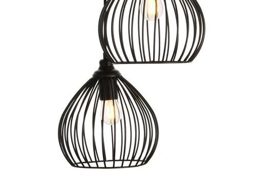 Elegant Lighting LDPD2095 Black Sayer 3-Light 16"W Pendant With Aluminum Shades - Picture 4 of 8