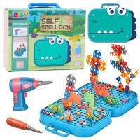 Lean Diy-Puzzle-Set Dinosaurier-Puzzle-BlöCke Schraubendreher 228El.