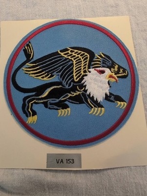 US Navy VA-153 Blue Tail Flies Attack Squadron Griffin Patch Embroidered Militar