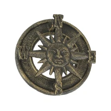 Bronze Cast Iron Decorative Sun Compass Rose Door Knocker Rustic Home Decor