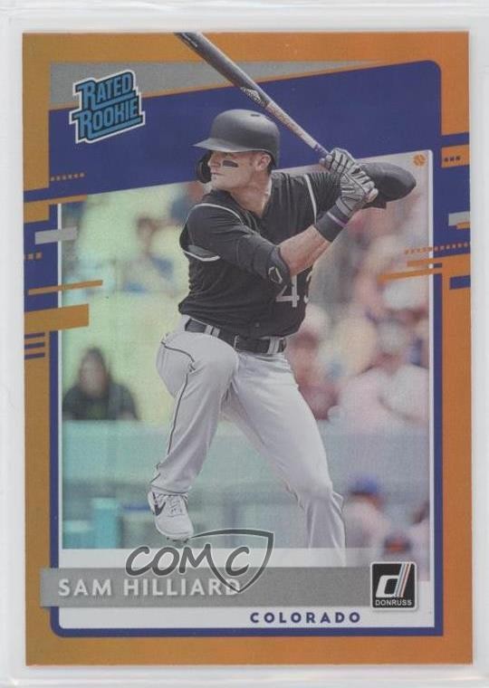 2020 Panini Donruss Rated Rookie Holo Orange Sam Hilliard #46 Rookie RC 0lv2