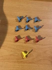 10 Marx  Farm Fence Sitting Birds  Blue Yellow Red   NO FENCE