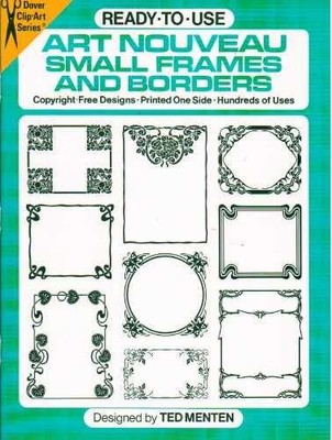 Ready-to-Use Art Nouveau Small Frames and - Paperback, by Menten Ted - Very Good