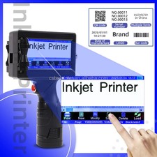Handheld inkjet printer prints batch number, barcode, QR code, text, industrial
