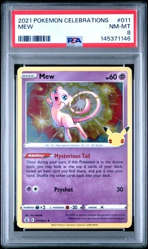 2021 POKEMON CELEBRATIONS #011 MEW PSA 8