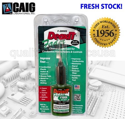 FRESH STOCK CAIG LABS DeoxIT Fader 100% Solutio 25mL Needle Dispenser F100L-L25C