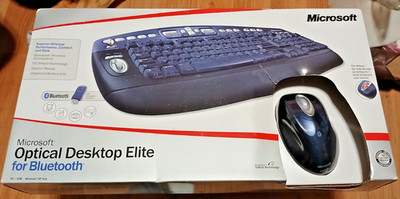 Microsoft Optical Desktop Elite for Bluetooth&PC-USB-Windows XP (New Sealed)
