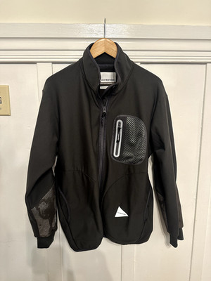 And Wander Light Fleece Zip Jacket Grey Large