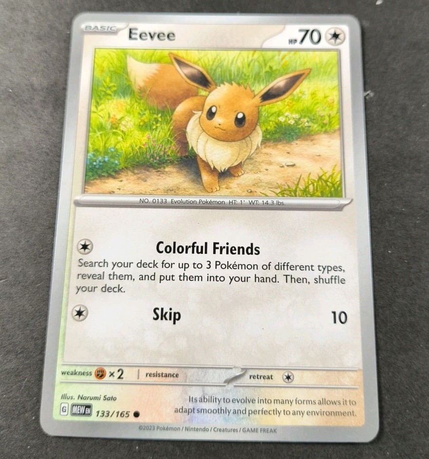 Pokemon 151 Eevee Common Card 133/165 NM