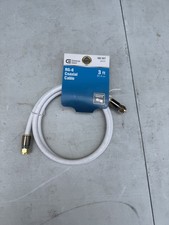 3-foot Commercial Electric RG-6 coaxial cable in white YT 3