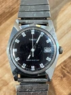 Vintage 1970's Timex Sprite Wind-up Moire Textured Dial Watch Works