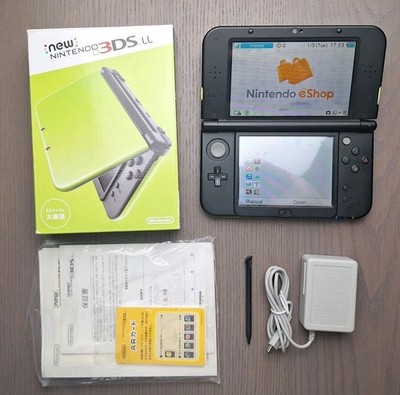 new3ＤS New Nintendo 3DS XL Lime Black | Charger + 32GB SD Card | Region