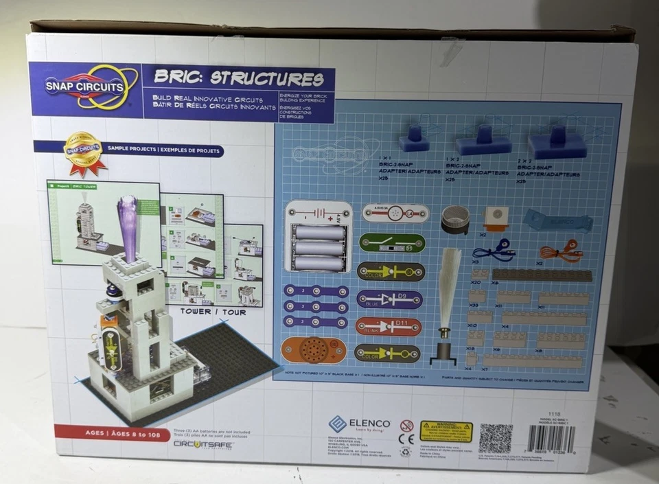 Snap Circuits BRIC Electronics Exploration Lego Kit 200 Parts *NEW/OPEN BOX* - Image 4 of 4