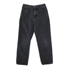Boys Size 7 Sears Vintage Black Toughskins Denim Jeans Stonewashed Durable