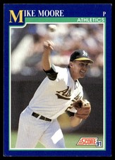 1991 Score Mike Moore Oakland Athletics #516