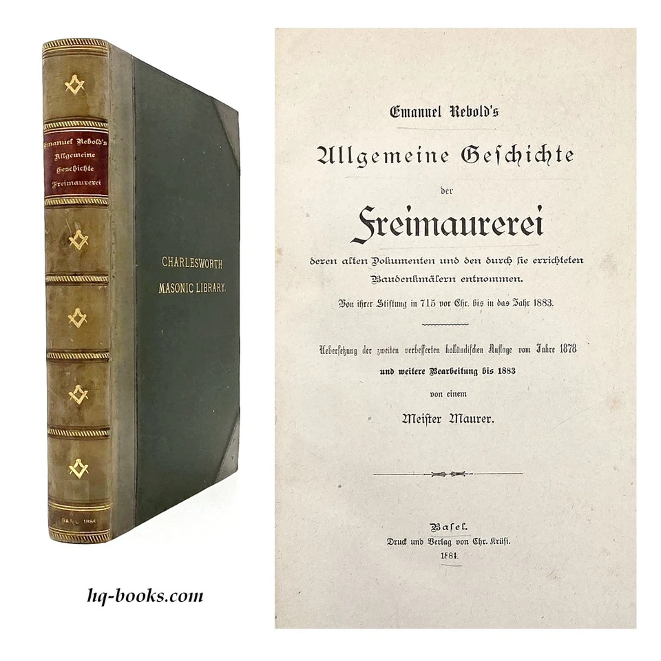 EA 1884 - Rebold: Allgemeine Geschichte der Freimaurerei - Bild 1 von 4