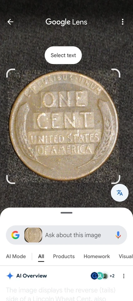 1946 D "Uberty Error " Copper Cent - Rare - Image 2 of 2