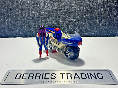 Seltene M.A.S.K Ali Bombay Bullet Sreet Bike 3'' Actionfigur, Vortex Kenner 1987