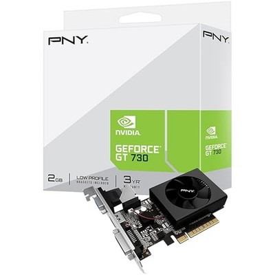 PNY GeForce GT 730 2GB Single Fan Graphics Card - Black