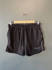 YuongLa Mens Black Athletic Shorts w/ Drawstirng Size Medium