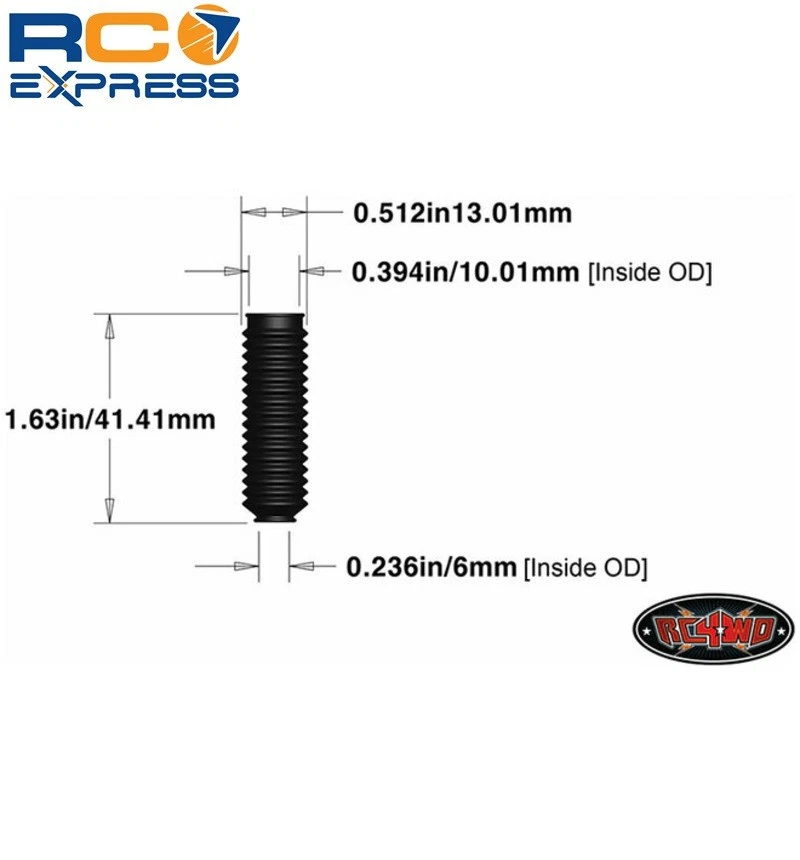 RC4WD Super Scale Shock Boot (Red) RC4Z-S0948 - Image 2 of 2