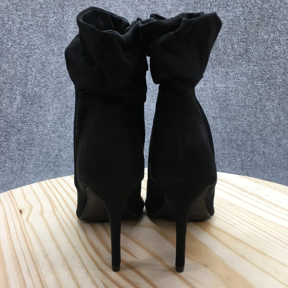 Material Niña Botas Mujer 9.5M Petra Botines Negro Cremallera Tacones Punta abierta NUEVO Foto 4 de 4