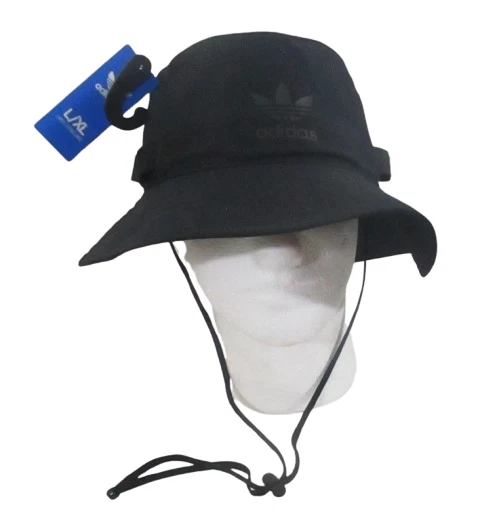 NWT Adidas Originals Unisex Webbing Boonie Bucket Hat L/XL Black