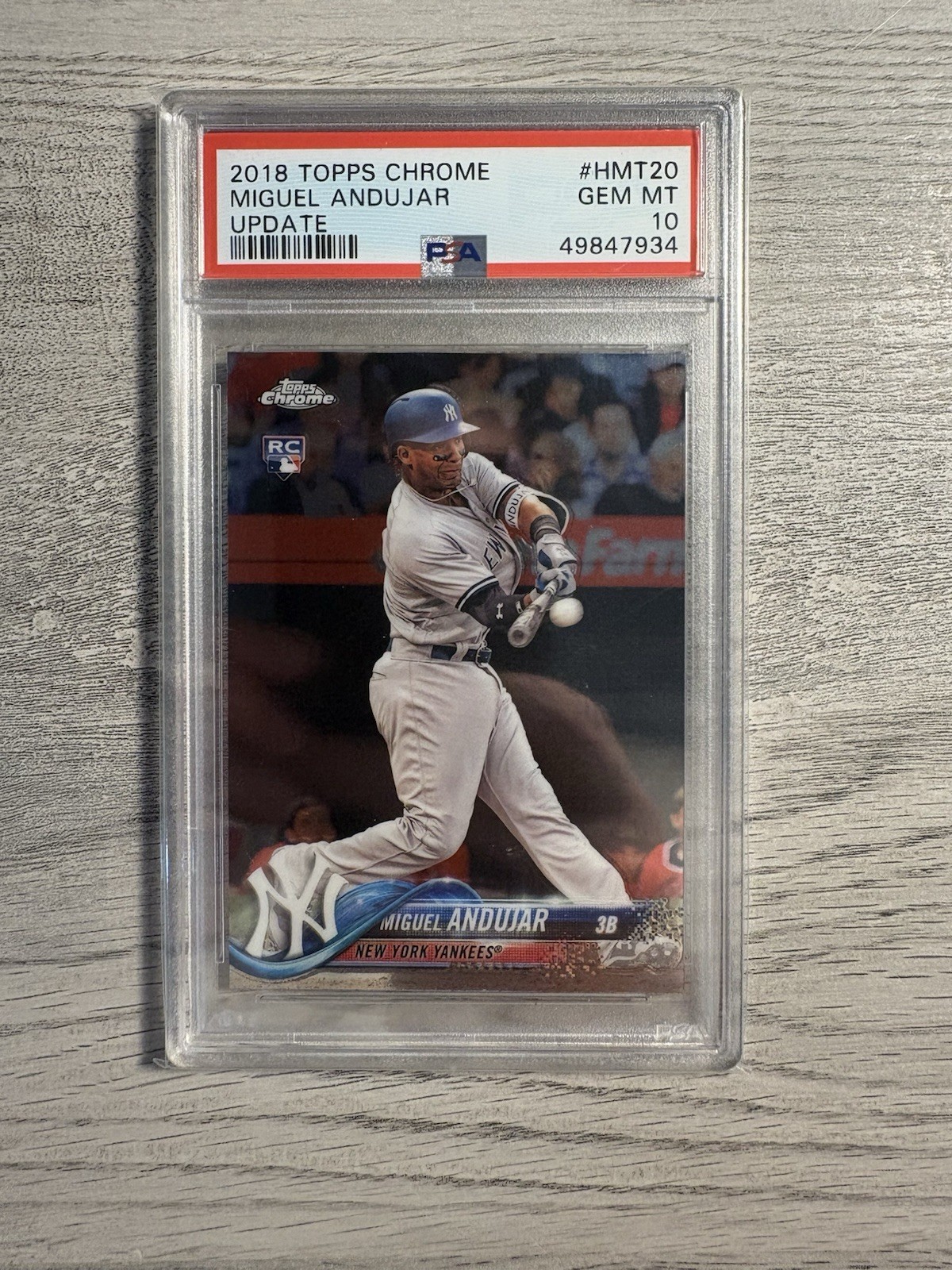 Miguel Andujar 2018 Topps Chrome Update #HMT20 Rookie PSA 10 GEM MT NY Yankees