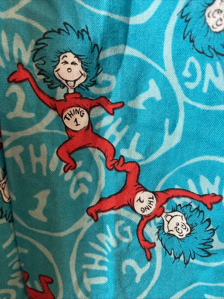 Chris N Missy Girls Dress Size 12 -Dr Seuss Thing 1 N Thing 2 Print Made In USA  - Image 2 of 4